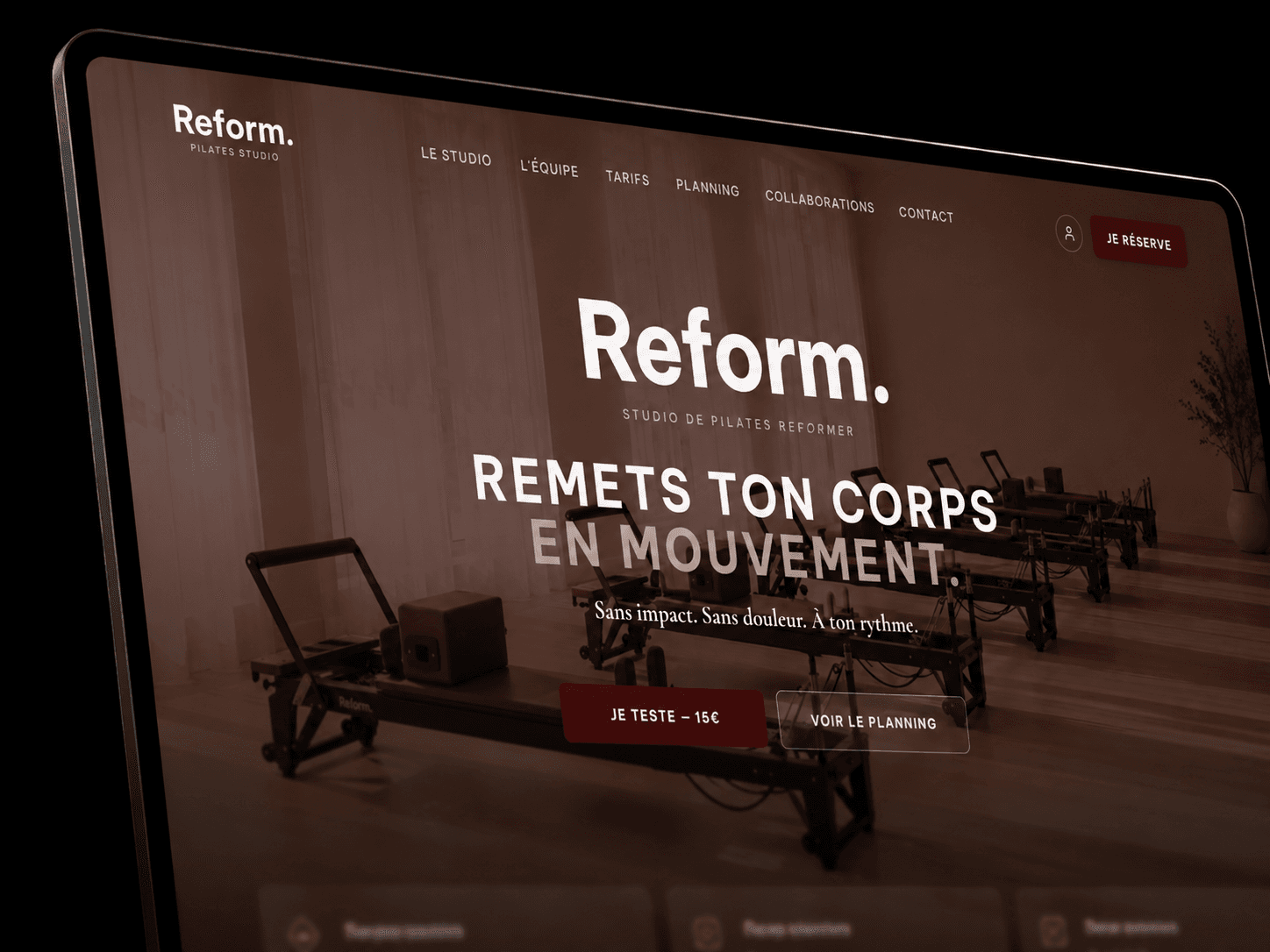 Aperçu du site Reform